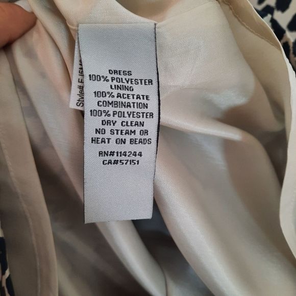 Eliza J Dress size 6 NWT Animal Print with Green and Gold Beads - Picture 9 of 9